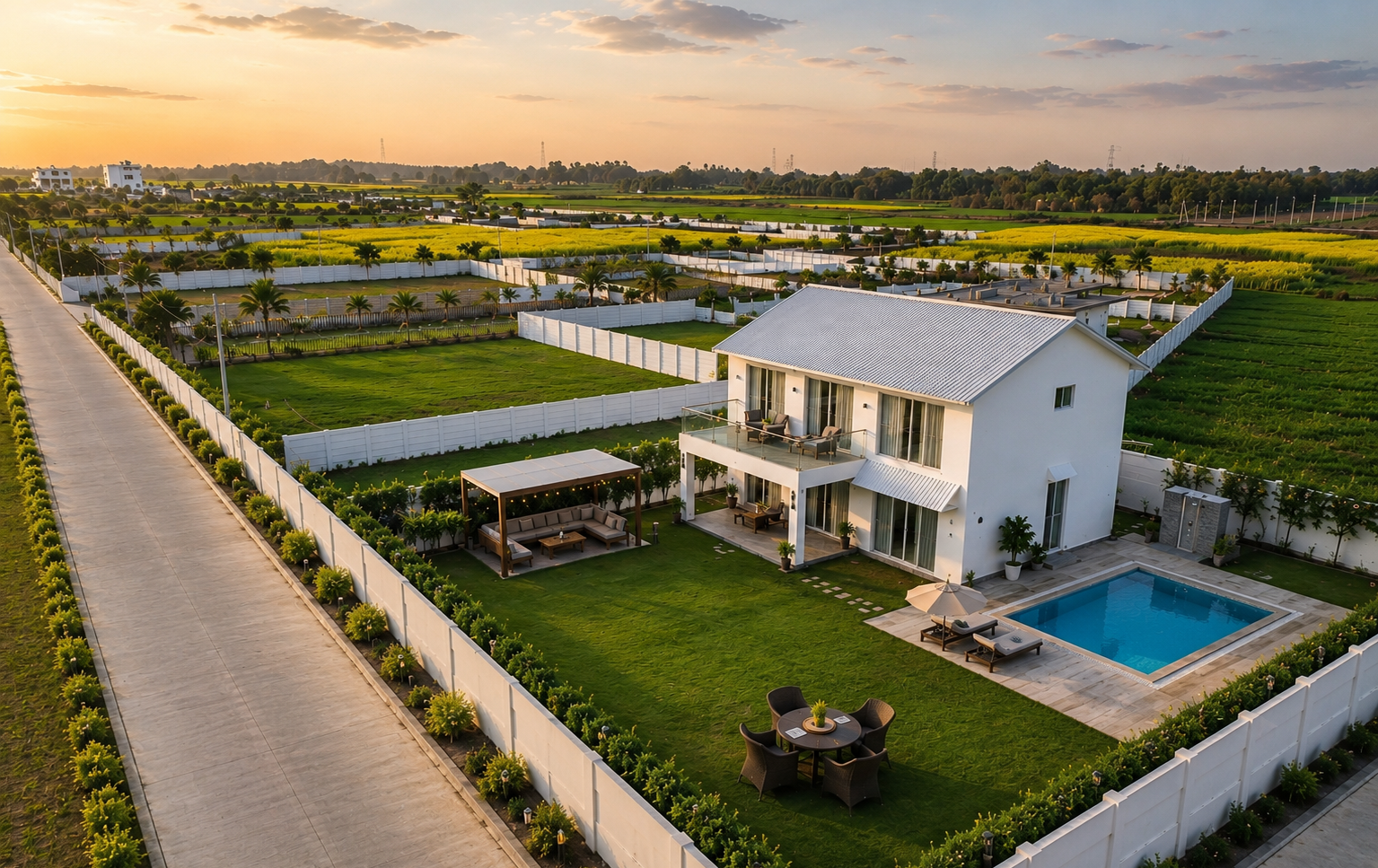 fully furnished farmhouse land in lucknow